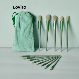 Lovito Conjunto De Pincéis De Maquiagem 13 Peças Kit De Maquiagem Pincel De Base Pincel De Sombra Para Maquiagem Conjunto De Pincéis Para Mulheres L48MU001 (Marrom/Roxo/Turquesa/Rosa/Preto)