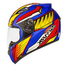 Capacete EBF New Spark Indian Fosco Azul/ Amarelo