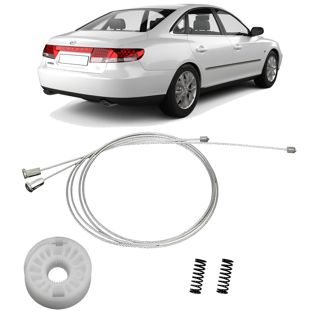 Kit Reparo Máquina Vidro Elétrico Traseira Azera 4 Portas 2008 a 2011