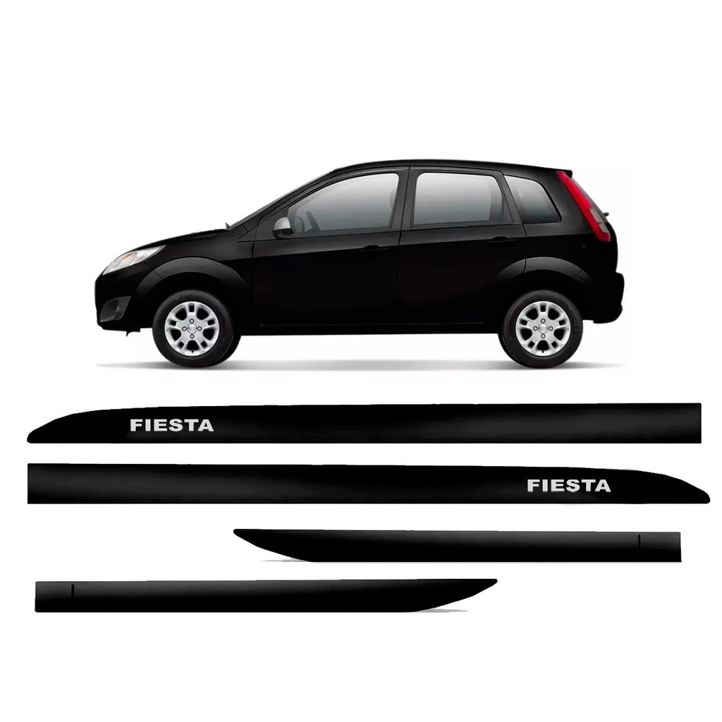 Friso Lateral Fiesta Rocam 2010 2011 Preto Ebony Original