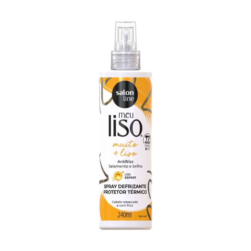 Spray Defrizante Salon Line Meu Liso Protetor Térmico Muito + Liso 240ml em Oferta na Shopee