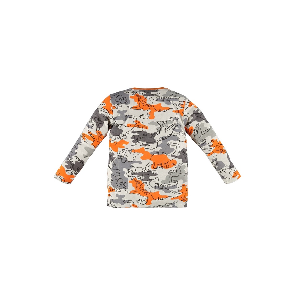 Detalhes do Camiseta Manga Longa Infantil Masculina em Meia Malha Up Baby
