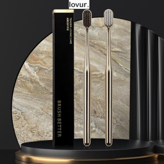 LOVUR Escova De Dentes Macia , Adulta Electroplate Gold Silver , Escovas Macias De Luxo Leves Homens