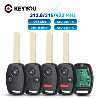 313.8 315 433Mhz Controle Remoto Da Chave Do Carro Para Honda Accord Fit Civic Odyssey 2003-2007 OUCG8D ID46 Chip em Oferta na Shopee
