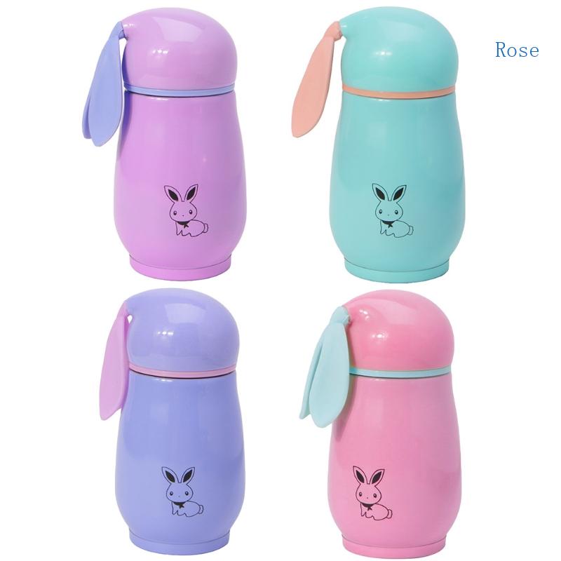 Garrafa Térmica Rose Rabbit BPA Estudantes Grátis Meninas Porta Canecas De Água Portáteis