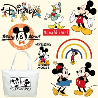 Novo Adesivo Disney Mickey Minnie Heat Sticker Mouse Moda Pato Donald Roupa Camiseta Capuz Decoração Presente