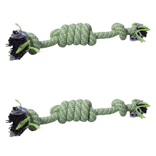 Kit 2 Brinquedo Mordedor Corda Trança Colorida 25 Cm Savana Pet