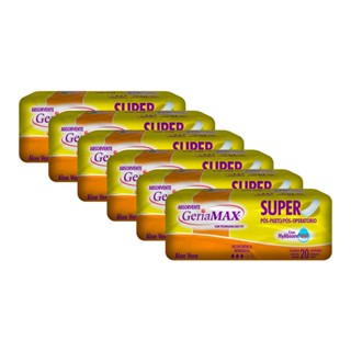 Kit com 6 Absorventes Geriátricos Geriamax com 20un cada