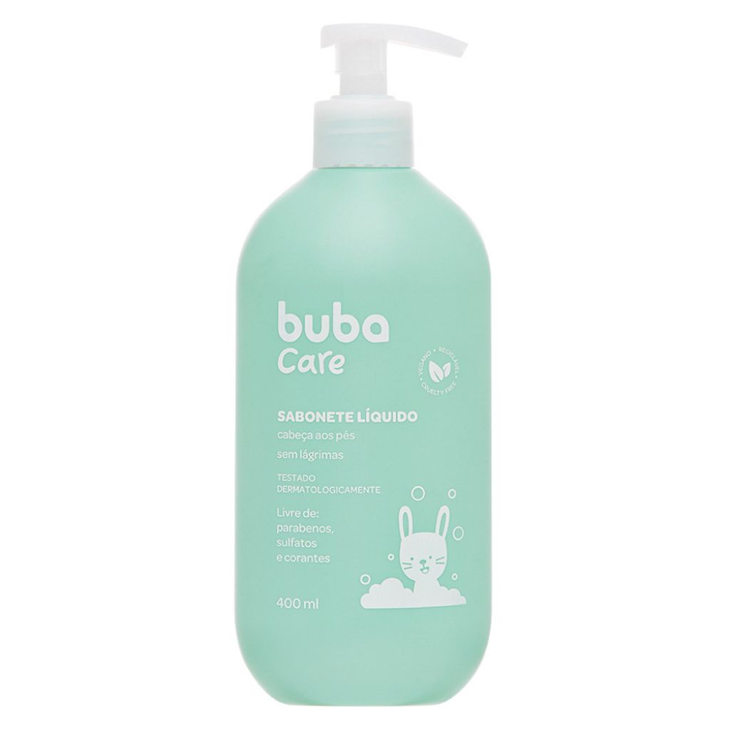Sabonete Líquido 400ml Cabeça Aos Pés Vegano 16559 Buba Care