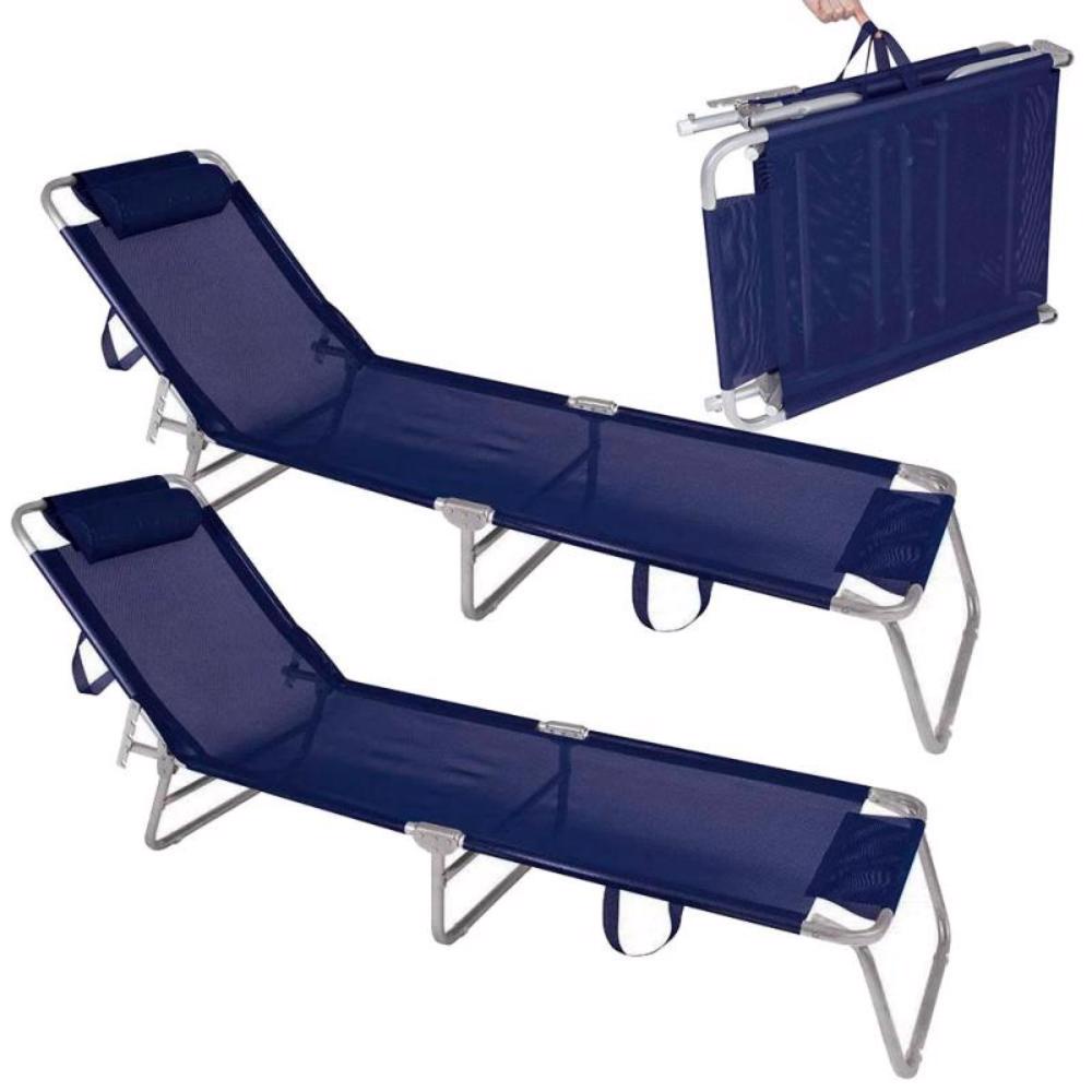 Cadeira Espreguiçadeira de Alumínio Dobrável 4 Posições Kit com 2 Unidades MOR em Oferta na Shopee