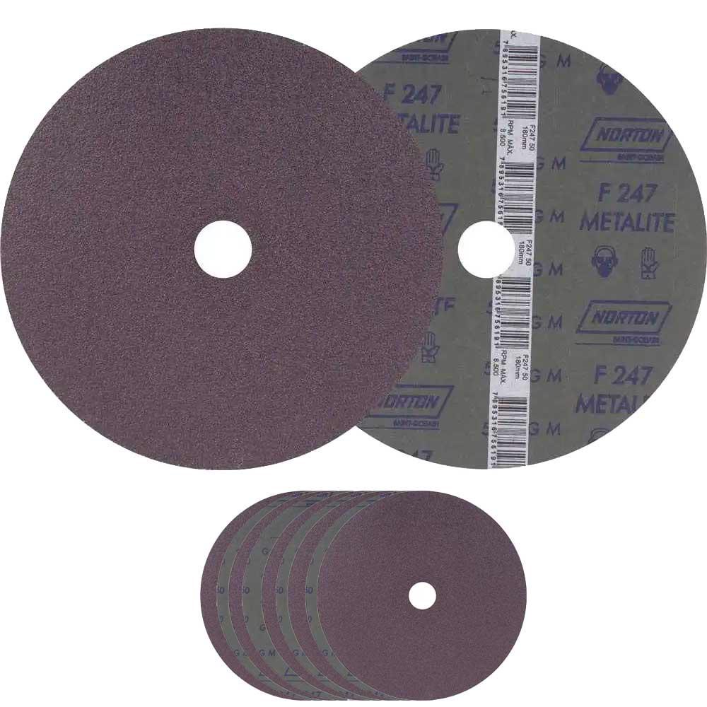 Disco de Lixa Costado Grão 50 em Fibra 10 Unidades NORTON em Oferta na Shopee
