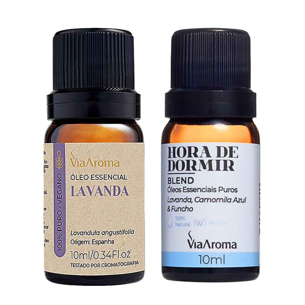 Óleo Essencial Lavanda + Blend Hora de Dormir Via Aroma em Oferta na Shopee