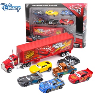 7Pcs/set Carro 3 Relâmpago McQueen Disney Animation Mark Truck 1 : 55 Alloy Car Model Toys...