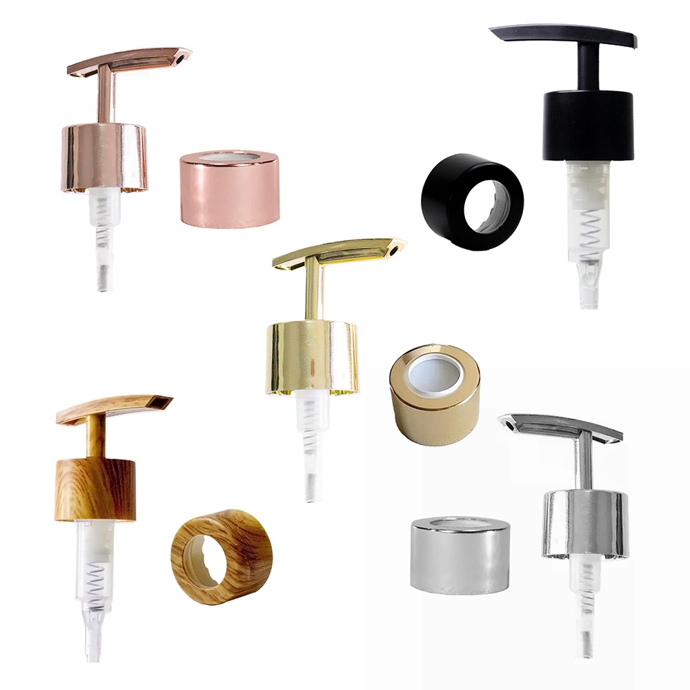 Kit Tampa Metal Luxo Rosca Para Aromatizador + Valvula Luxo Rosca 28/410 Para Saboneteira Difusor Sabonete Liquido | Rosa Dourada Prata Preta Madeira