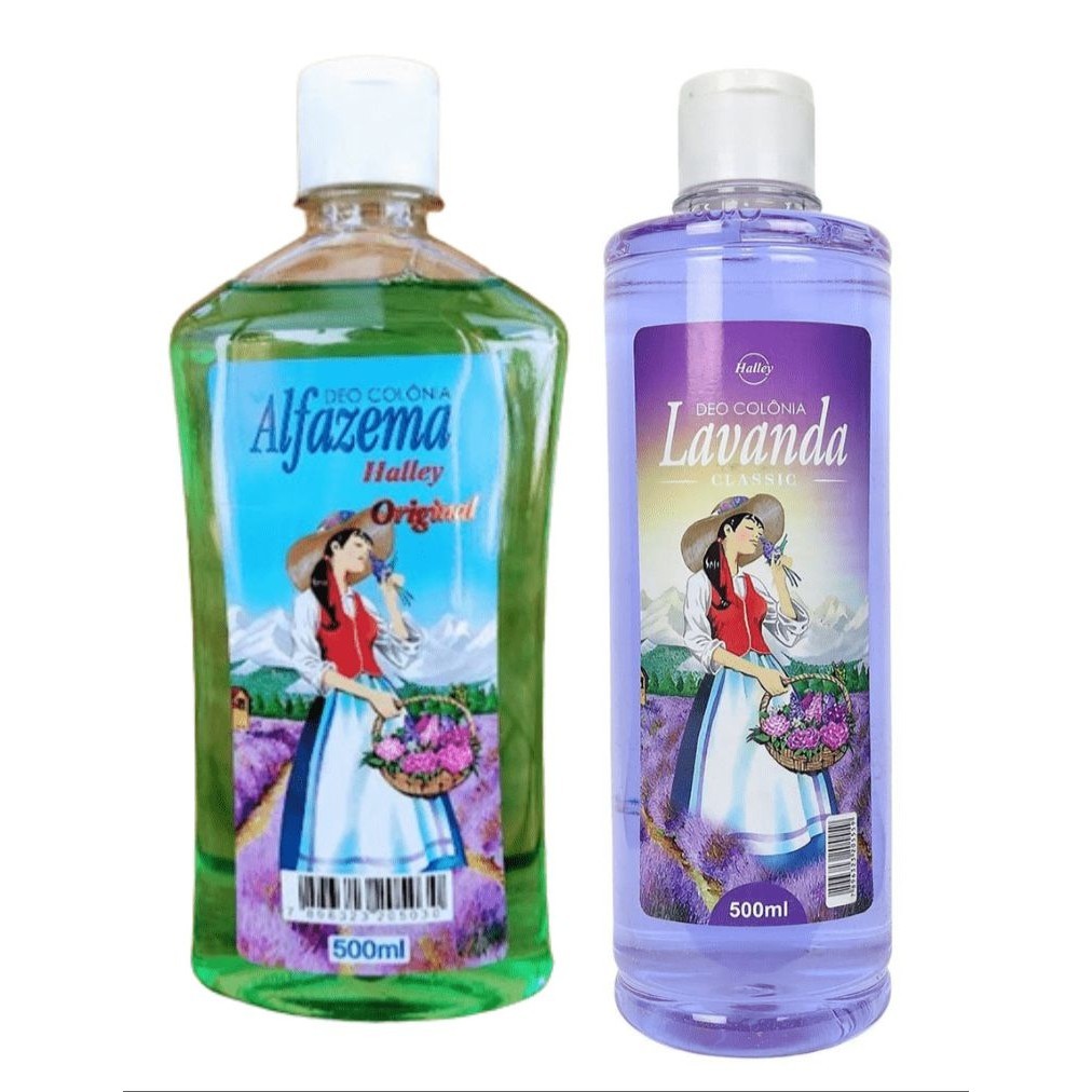 Kit Deo Colonia Halley Alfazema 500ml + Deo Colonia Halley Lavanda 500ml