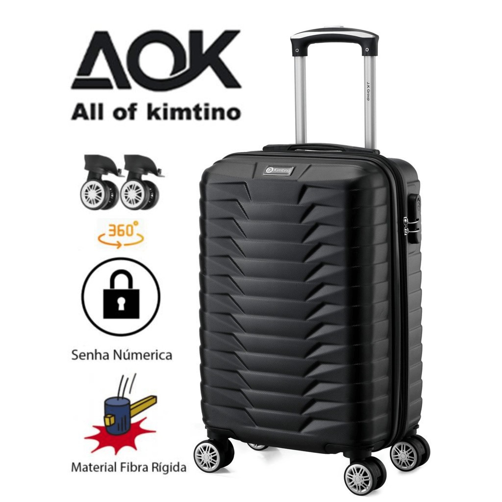 Mala De Bordo Viagem Nacional Internacional Com 4 Rodas 360º 10 kg Com Trava De Encaixe, Dupla Zíper Com Expansor, Divisório Interno, Envio Cor Aleatória