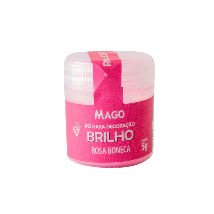 Pó para Decoração Brilho Rosa Boneca - 5g - 1 unidade - Mago - Rizzo - Home & Living