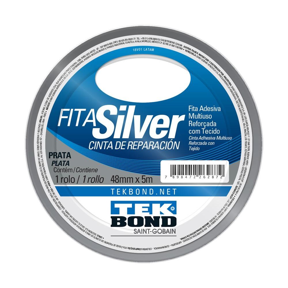 Fita Tekbond Silver Prata 48mmx5m - Home & Living