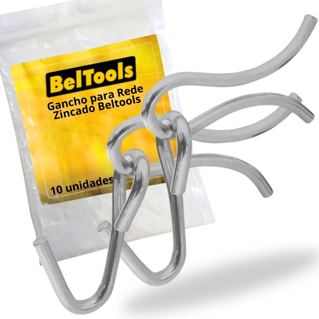 KIT C/ 4 Gancho para Rede de Chumbar Zincado Beltools em Oferta na Shopee