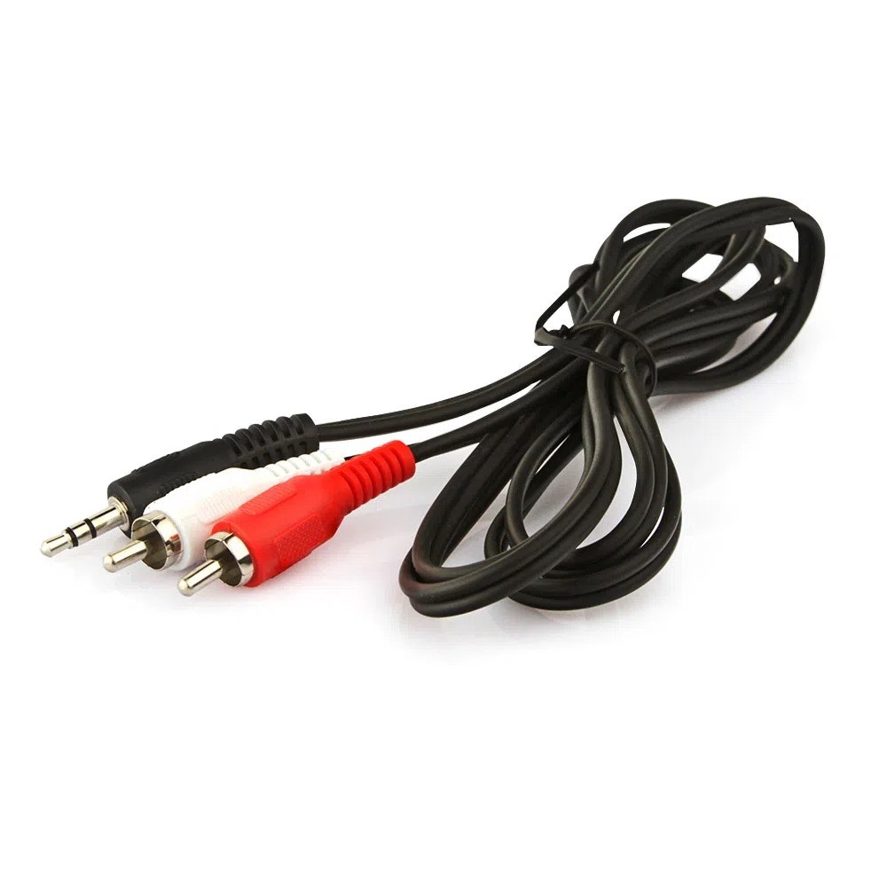 Cabo Auxiliar P2 Macho X Rca Macho Audio 1,8m P/ Som / Tv / Home Theater Audio Video