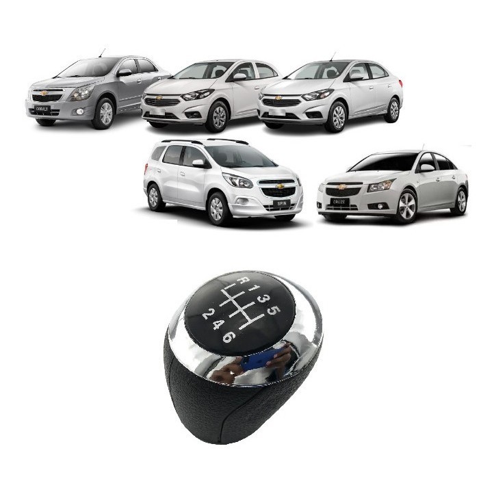 Manopla Bola Câmbio Marcha Cruze Onix Prisma 6 Marchas C/aro