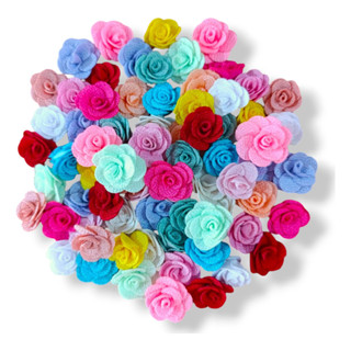 20 Aplique Florzinha Para Laços Rosa Flor De Tecido Poliéster Gorgorão 2,5cm Várias Cores em Oferta na Shopee
