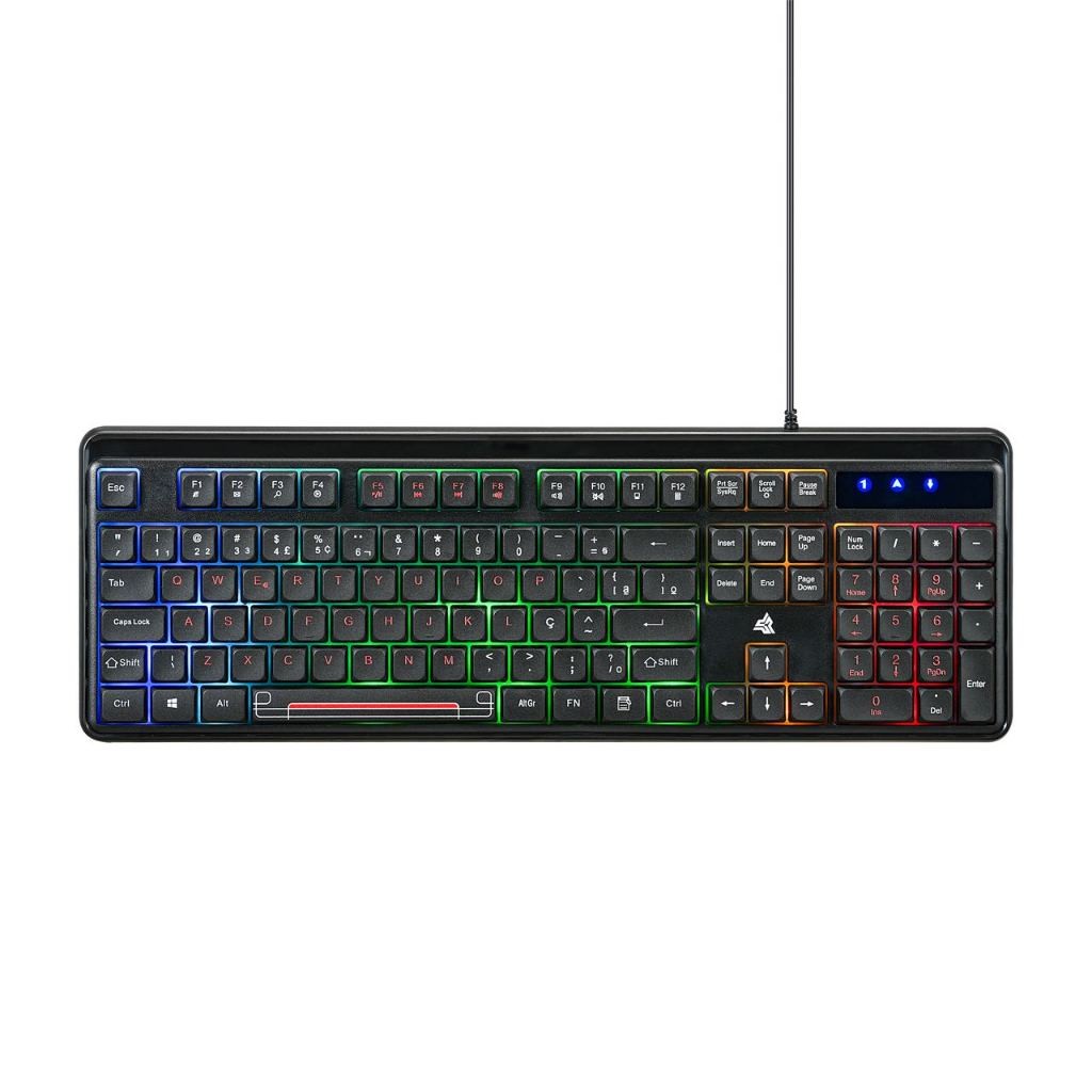 Teclado Gamer Para Computador Led Rgb Usb Abnt2 Multimida em Oferta na Shopee