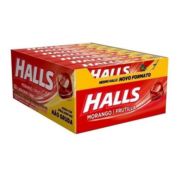 Drops Halls Morango 28gr C/21 - Adams