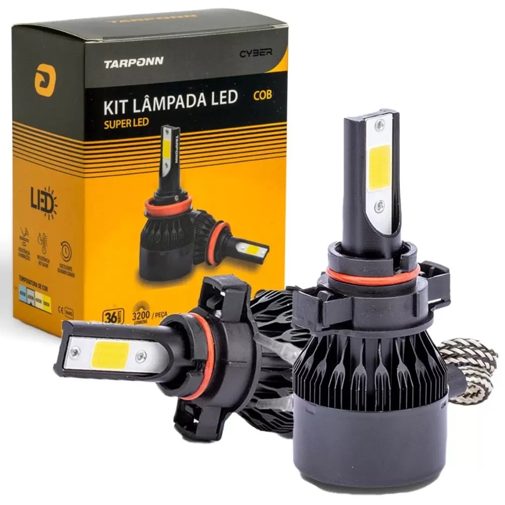 Kit Super Led Cyber H16 36W 3200LM 6000K Tarponn C.TP-6119 em Oferta na Shopee
