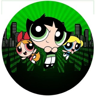 Painel Redondo As Meninas Super Poderosas Lindinha Docinho Florzinha 50x50 Com Elastico em Oferta na Shopee