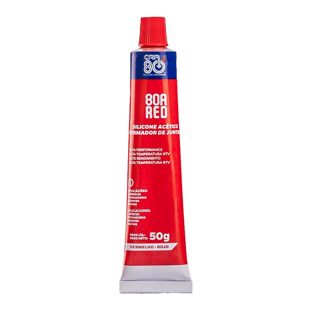 Silicone Acético Formador de Juntas 80A Red Car80 50g