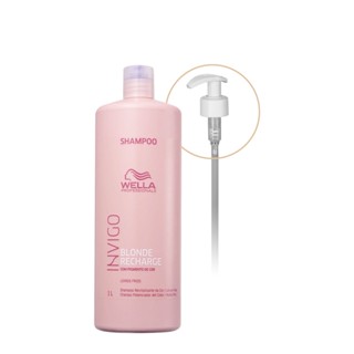 Kit Wella Professionals Blonde Recharge Invigo Shampoo Válvula Pump (2 produtos) em Oferta na Shopee