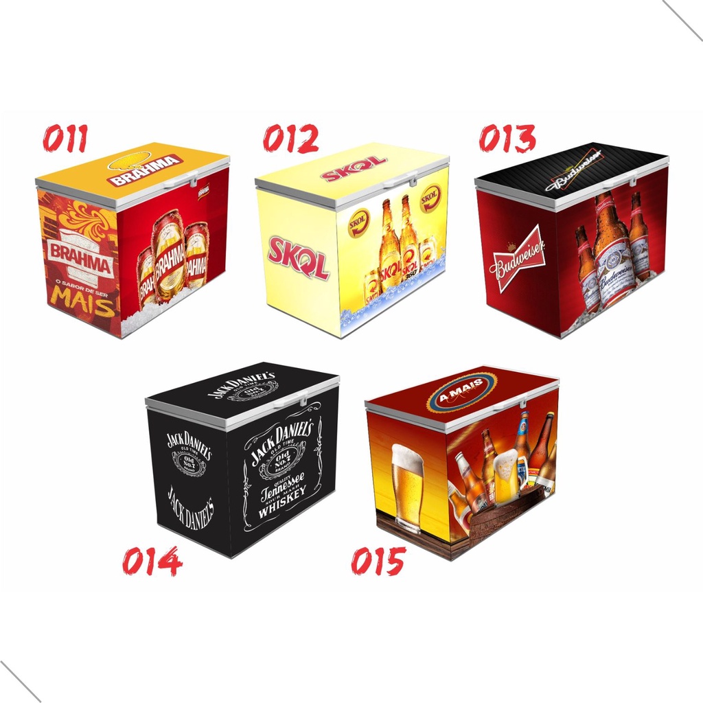 Adesivo Freezer Horizontal Envelopamento Cerveja Whisky