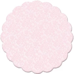 Fundo Rendado Redondo Rosa 9cm - 100 unidades - Cromus - Embalagens