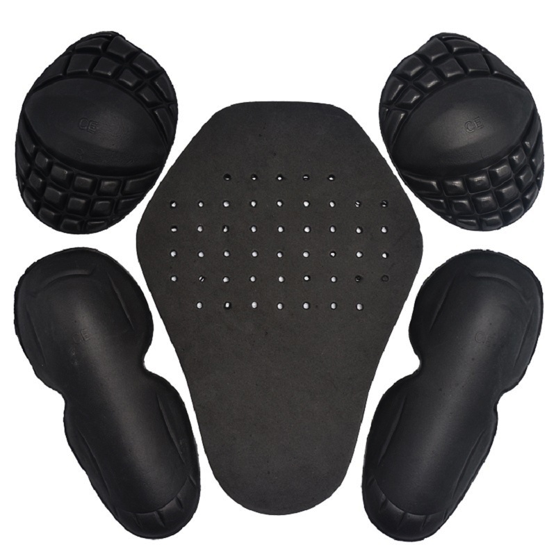 5pcs Capa Protetora De Revestimento De Motocicleta Protetores Ombros De Cotovelo Armadura Traseira Preta Para Motocross Racing Skiing ICE Skating Bike Cycling