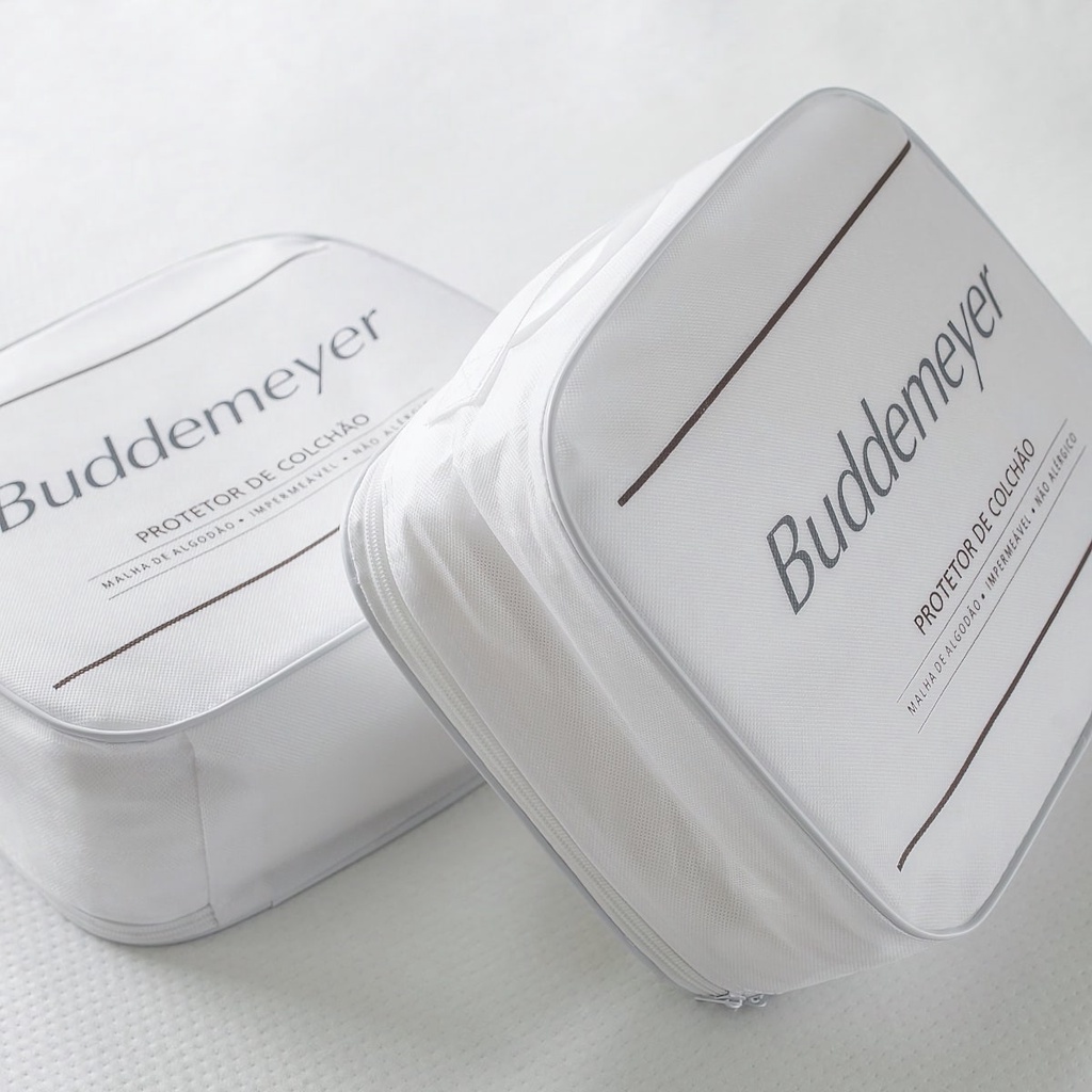 Protetor de Colchão Buddemeyer Cama Casal Maison II Malha de Algodão Impermeável em Oferta na Shopee
