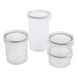 Kit 4 Potes Herméticos Redondos com Tampa Plástico Plasútil