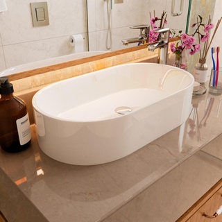 Cuba de Apoio Movelove Diamante Mármore Sintético Branca em Oferta na Shopee