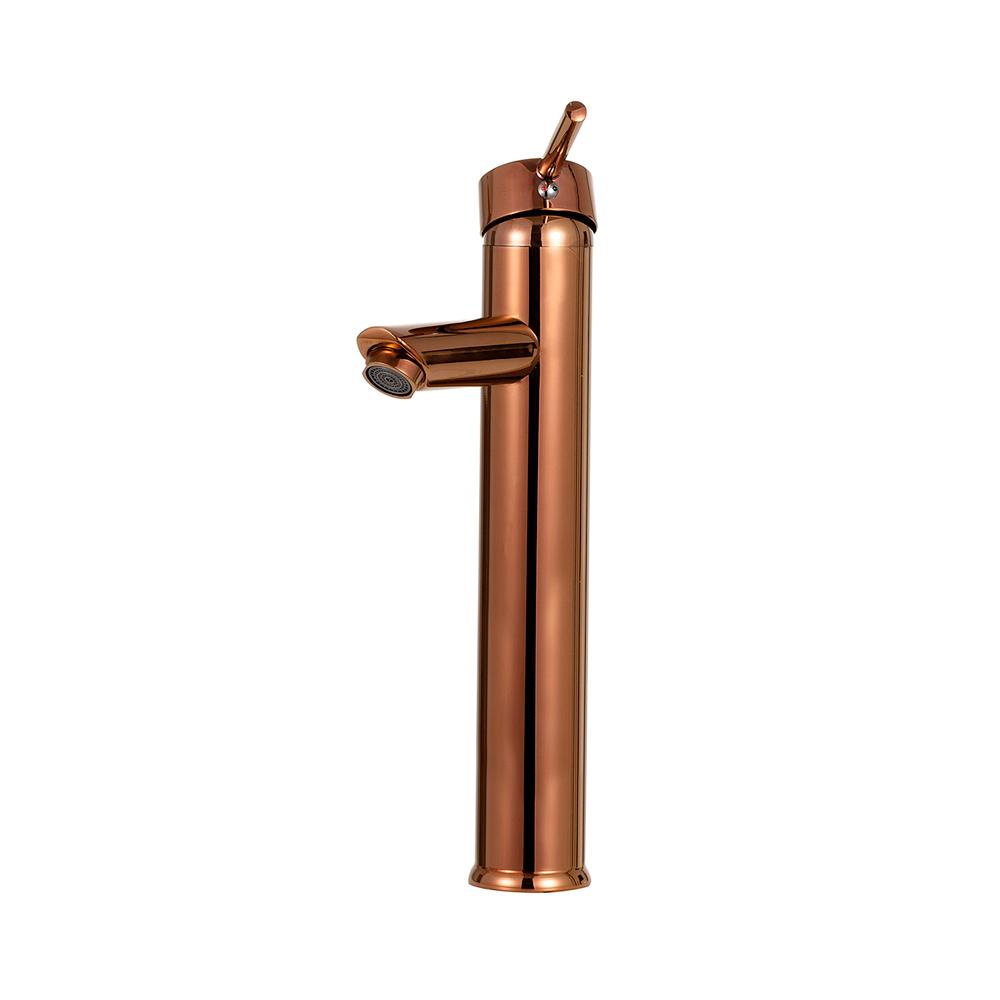 Torneira para banheiro cascata Misturador Monocomando Alta Xingu Pingoo - Dourado Rose - Home & Living