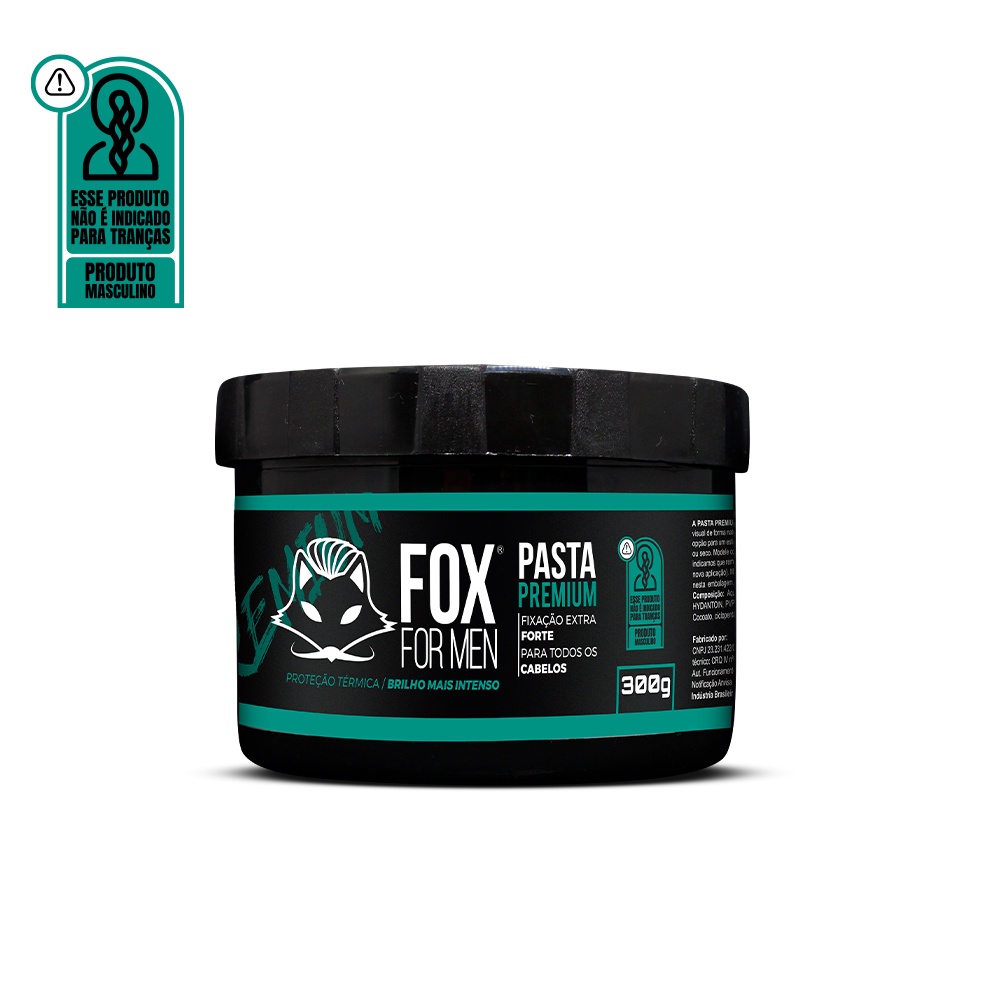 Modelador de Cabelo Masculino extra forte Penteado   300G - FOX FOR MEN