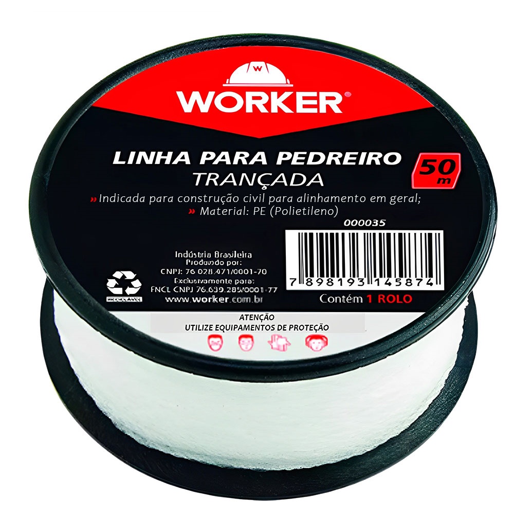 Linha Pedreiro Trancada 100M - worker em Oferta na Shopee