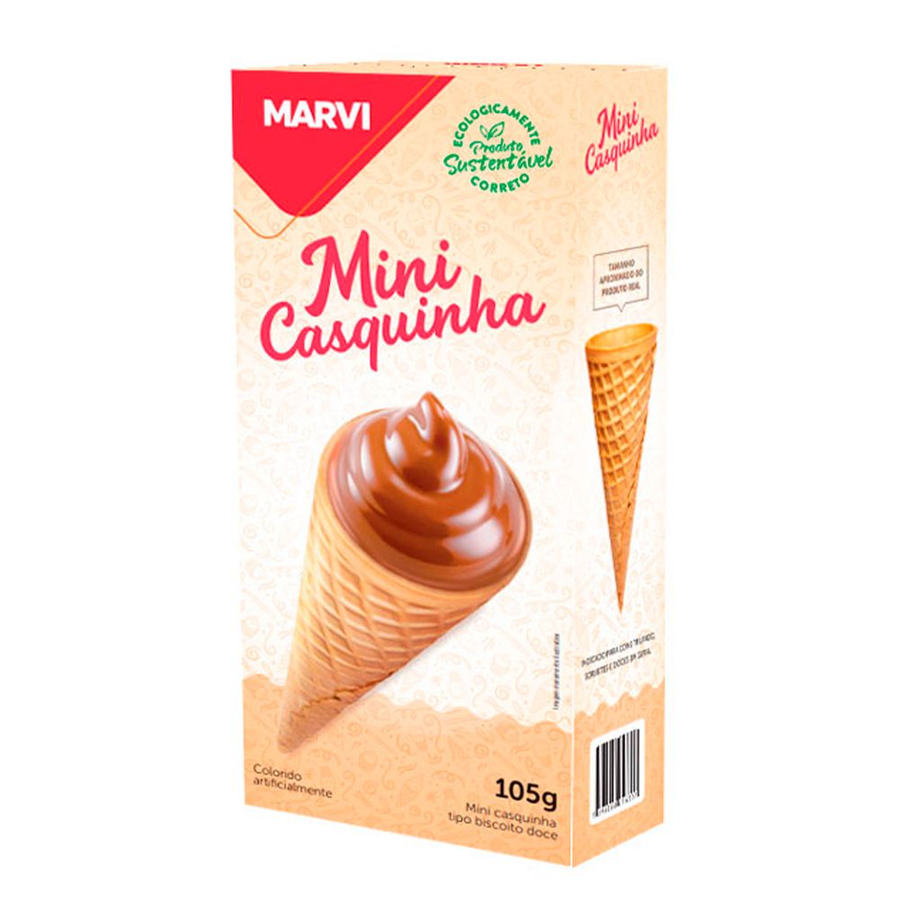 Mini casquinha cone com 14 unidades 105g - marvi