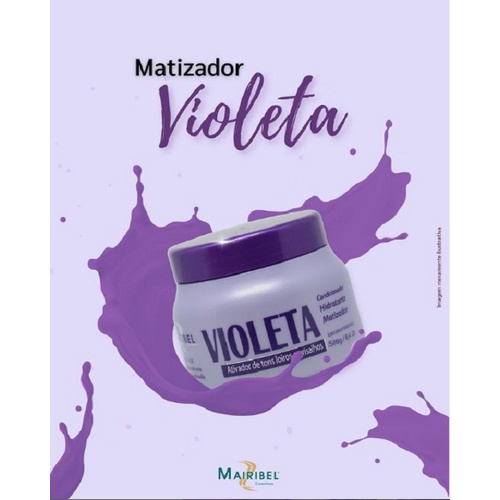500gr - 01 Pote Grande Matizador Condicionador Hidratante Violeta Mairibel Ativador De Tons - Maribel E Hidratycollor