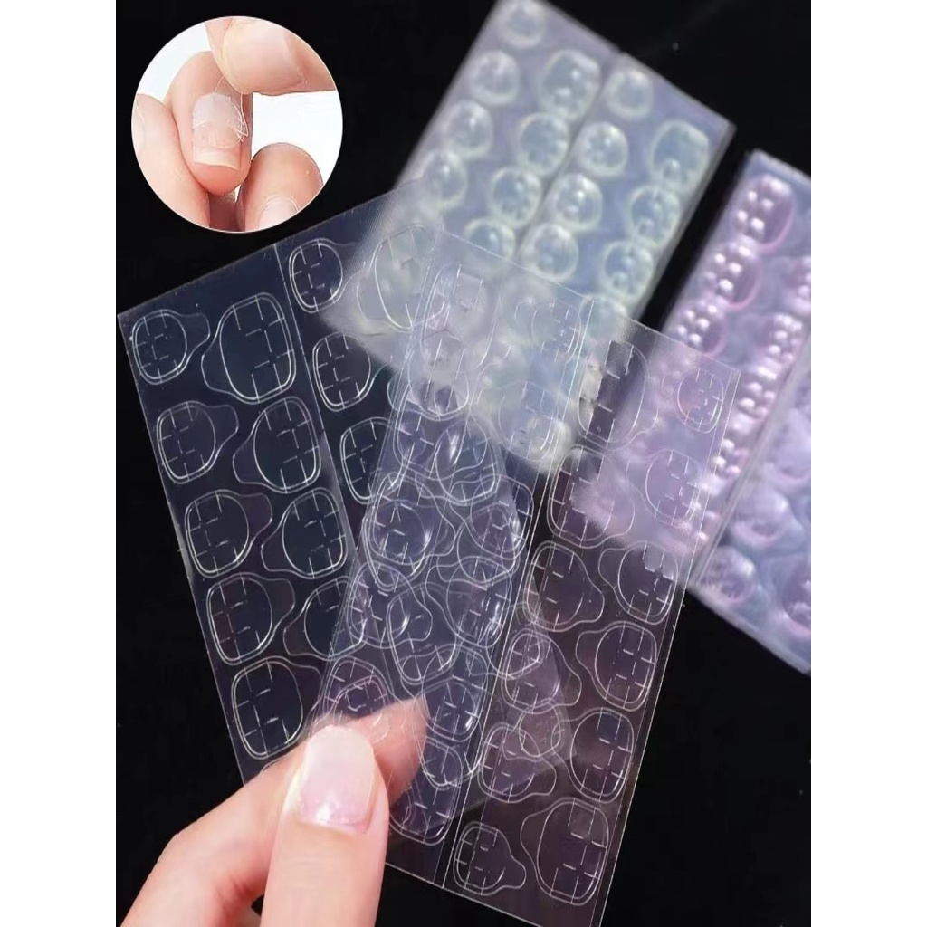 Diy Double Sided Stickers Jelly Transparent Nail Glue False Nail Reusable Adhesive False Nails Accessories And Tools