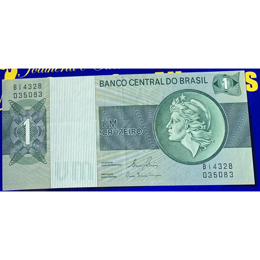 Cédula 1 Cruzeiro Banco Central Do Brasil Antigas Coleção Linda Cédulas