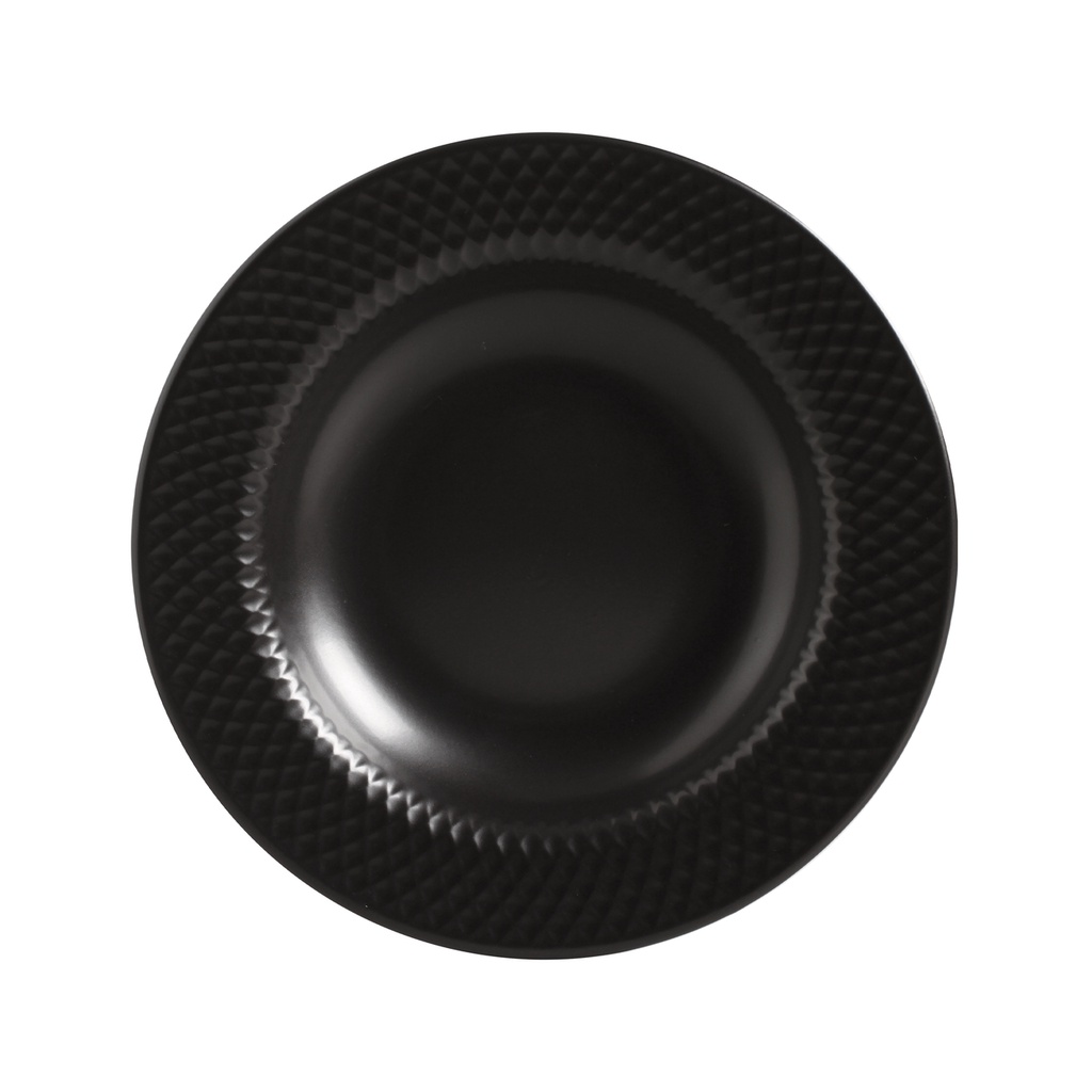 Conjunto com 6 Pratos Fundo Preto Acetinado Ø25cm