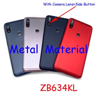 TOP Material Metálico Para Asus Max Shot Plus M2 ZB634KL Tampa Traseira Da Bateria Com Peças De Reparo Caixa Lente Câmera