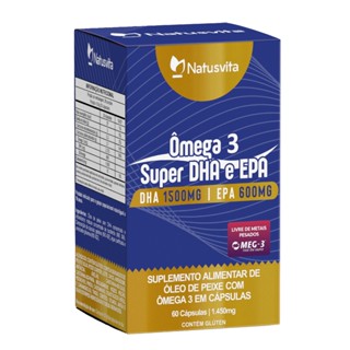 Ômega 3 Super Dha 1.500mg E Epa. Selo Meg-3 Melhor Que Ifos em cápsulas