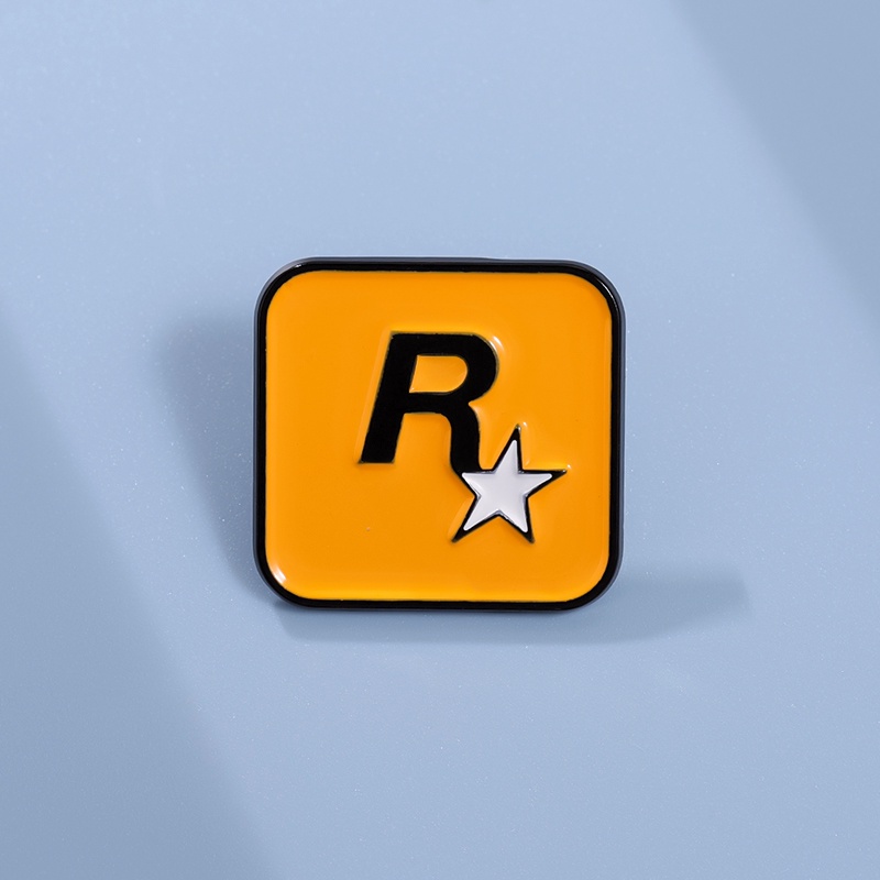 GTA R Broches De Esmalte Broche Grand Theft Auto Rockstar Star Lapela Pins Jóias Presente Para Amigos