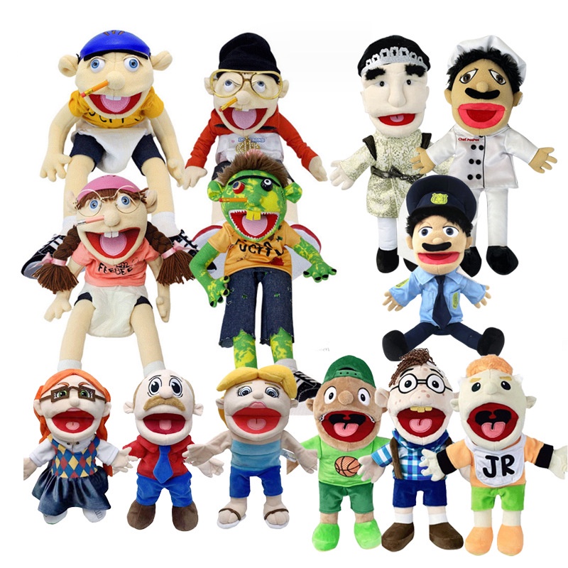 60cm Engraçado Rock Zombie Jeffy Mão Fantoche Pai Criança Interação Plush Toy Dolls Presente De Natal Início em Oferta na Shopee